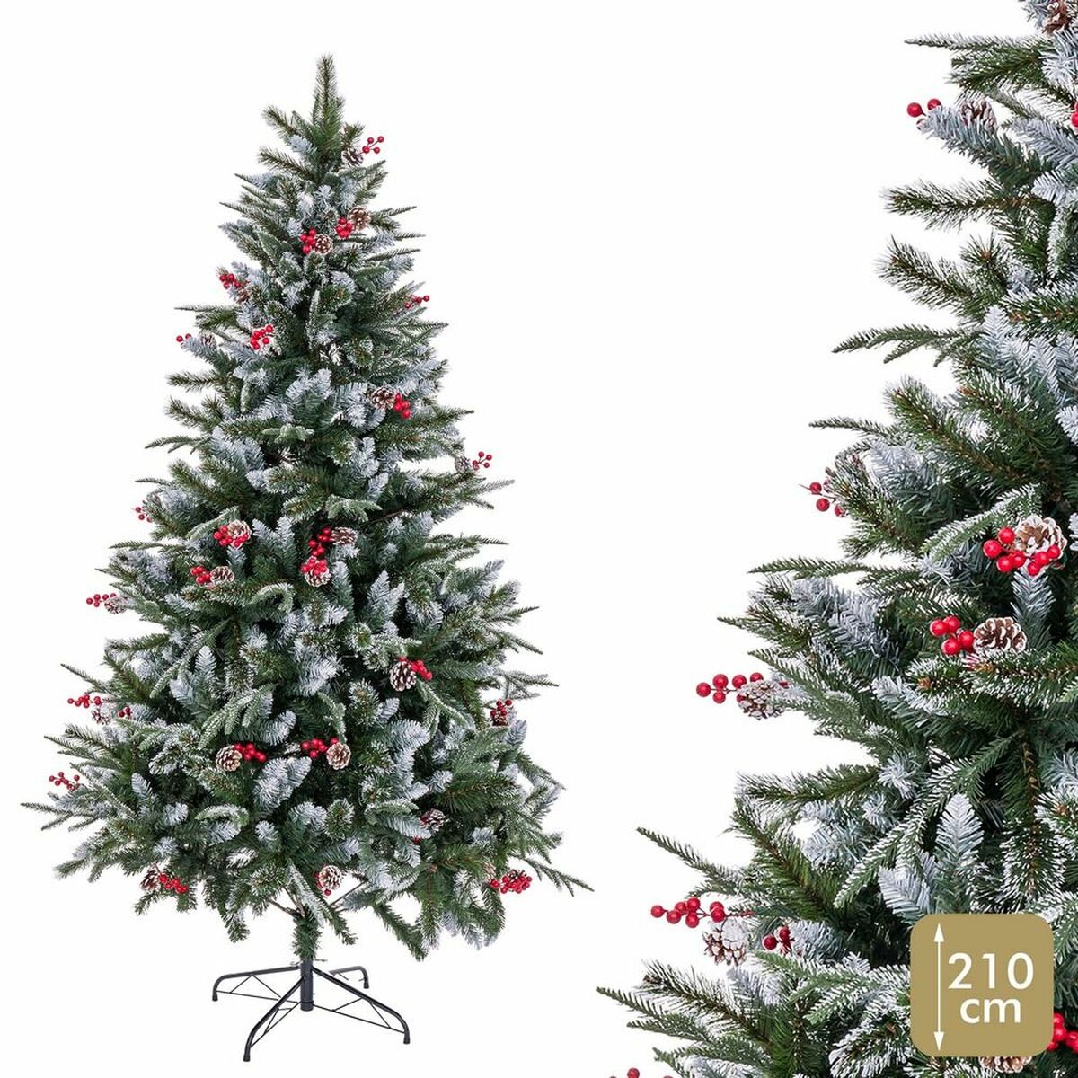 Árvore de Natal PVC Nevado 80 x 80 x 210 cm